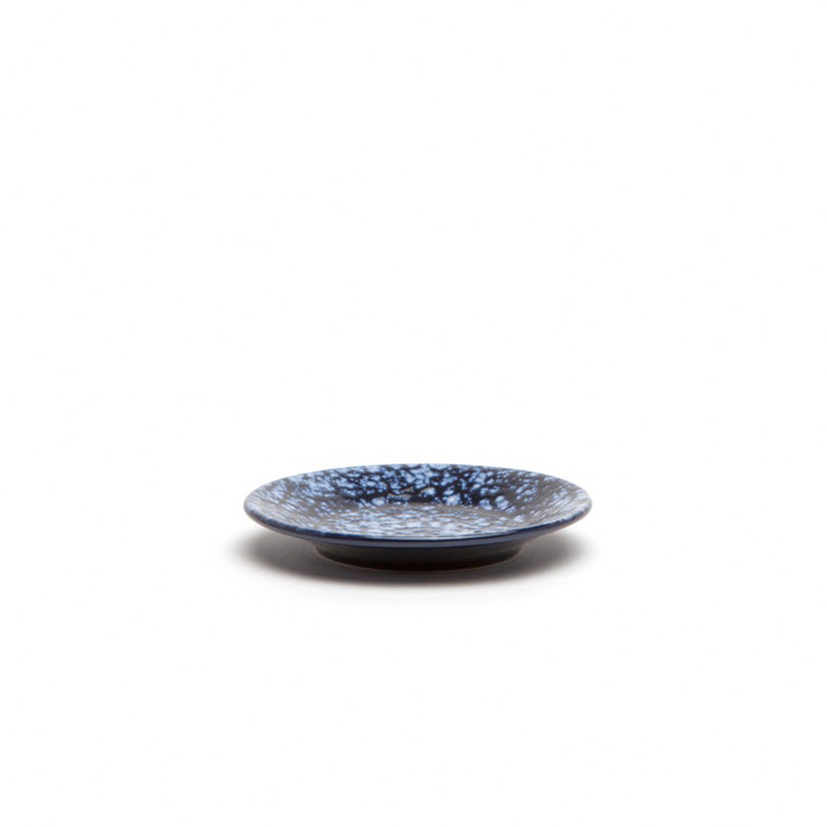Blue Pheasant Isla Spotted White Navy Bread Cupcake Plate- Pack of 4