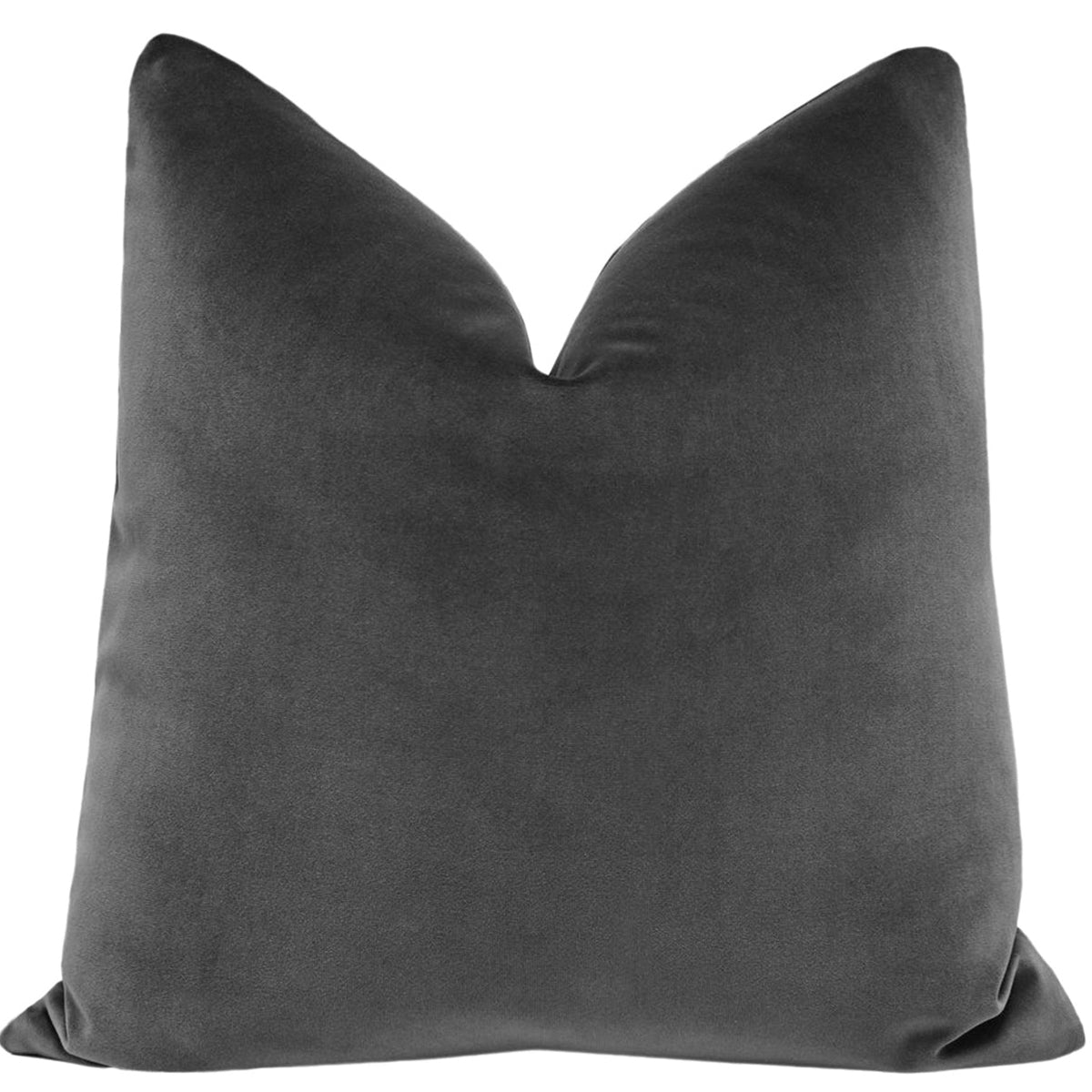 Gracious Home Signature Velvet Graphite Decoraive Pillow 22x22