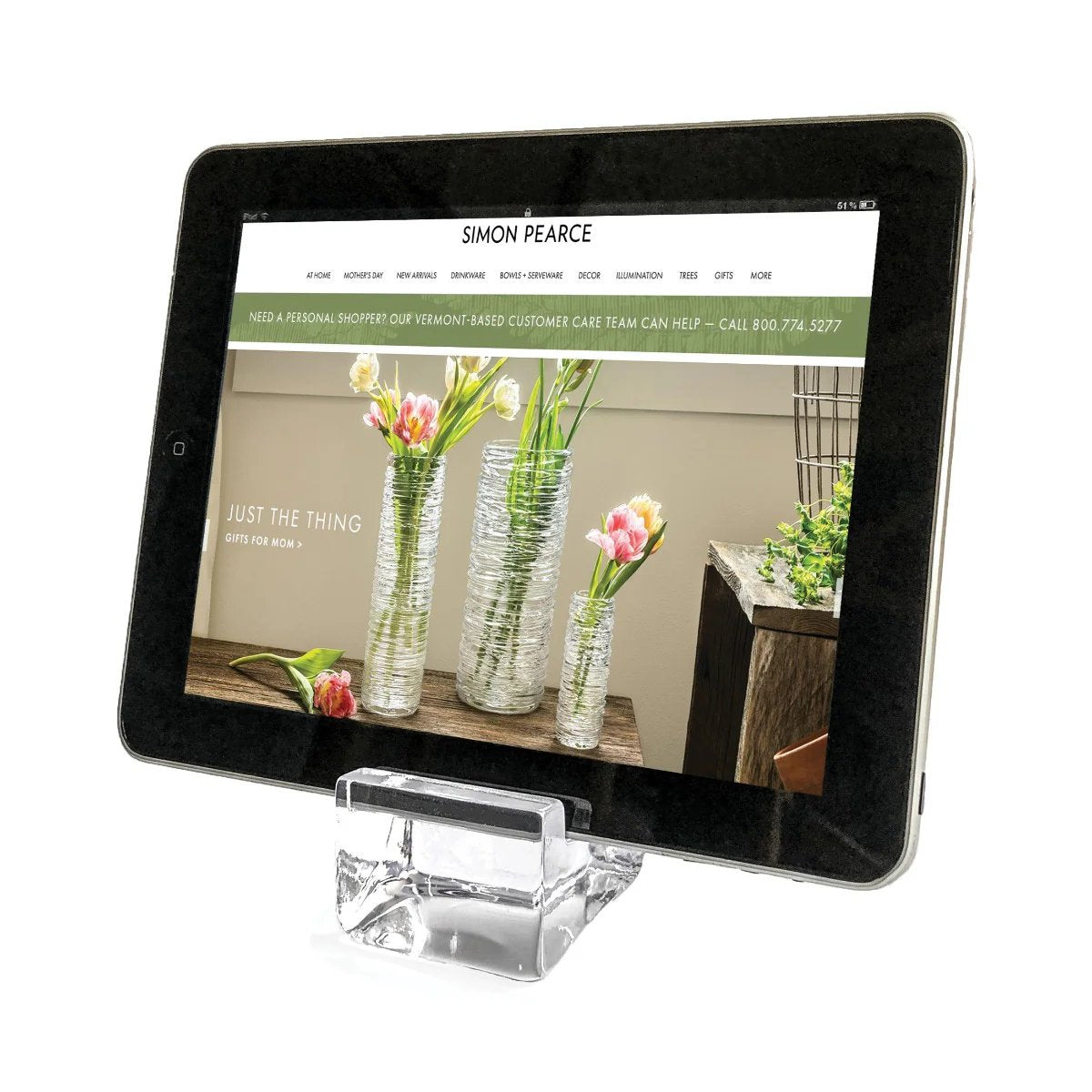 Simon Pearce Woodbury Phone Holder in Gift Box