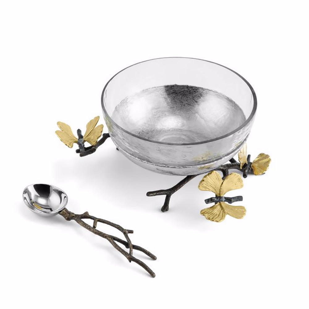 Michael Aram Butterfly Ginkgo Glass Nut Dish