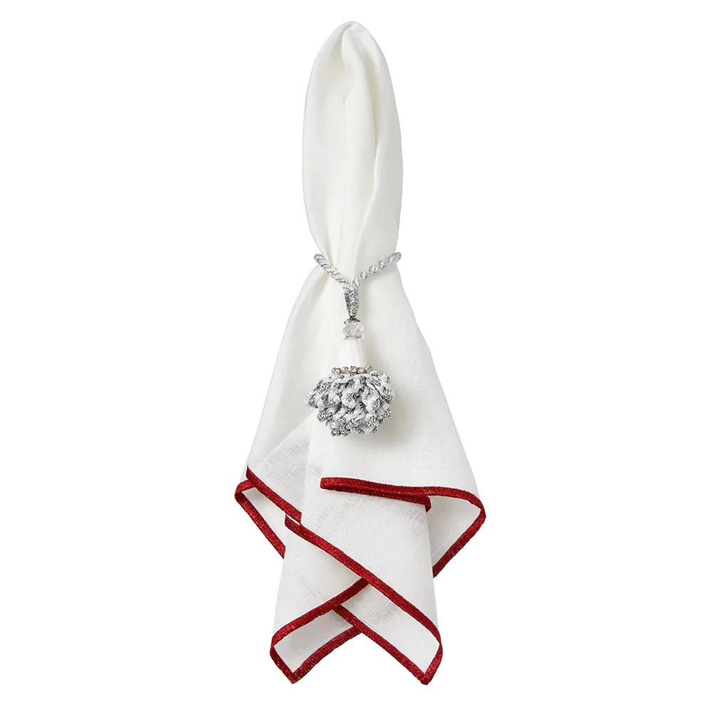 An image of Mode Living Bel Air Metallic Dinner Napkin - Set of 4
