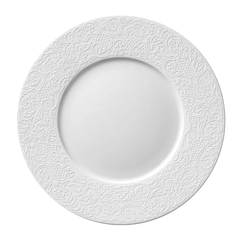 Degrenne L Couture Round Dinner Plate White- 11"