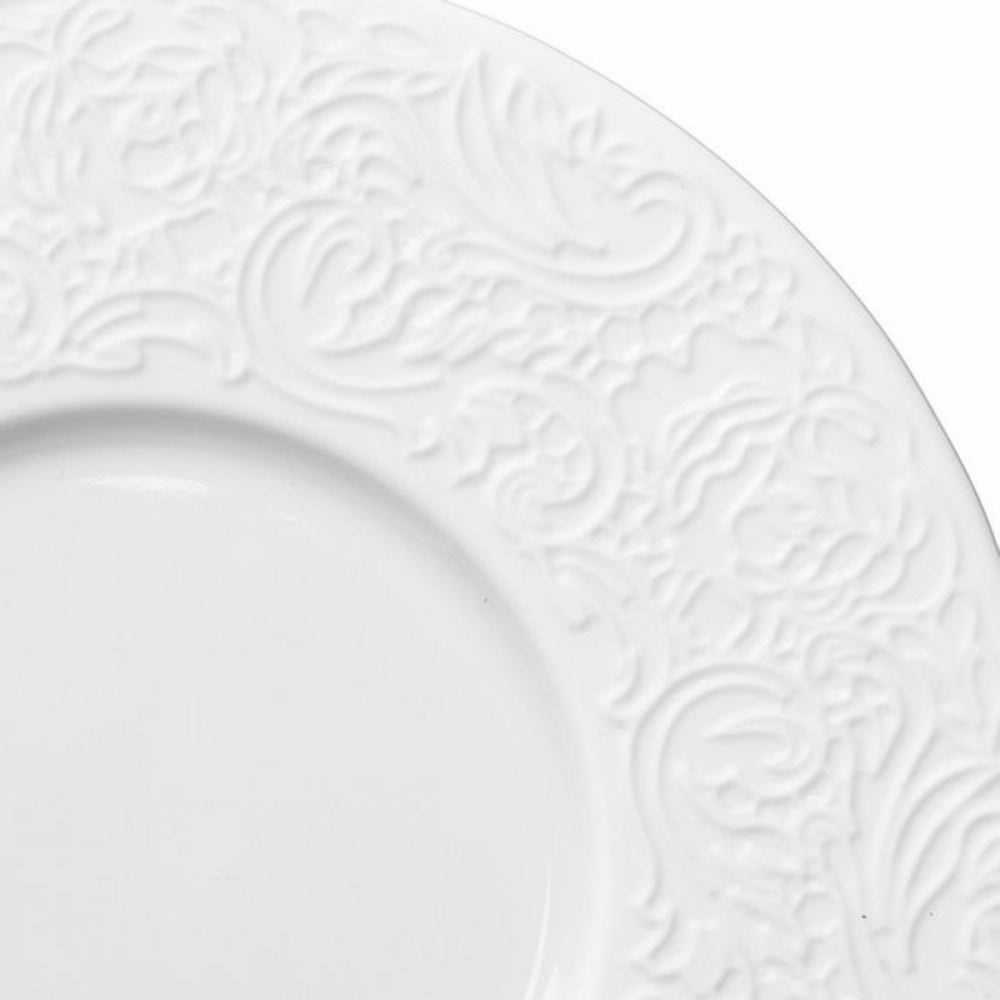 Degrenne L Couture Round Coffee Saucer White- 5"