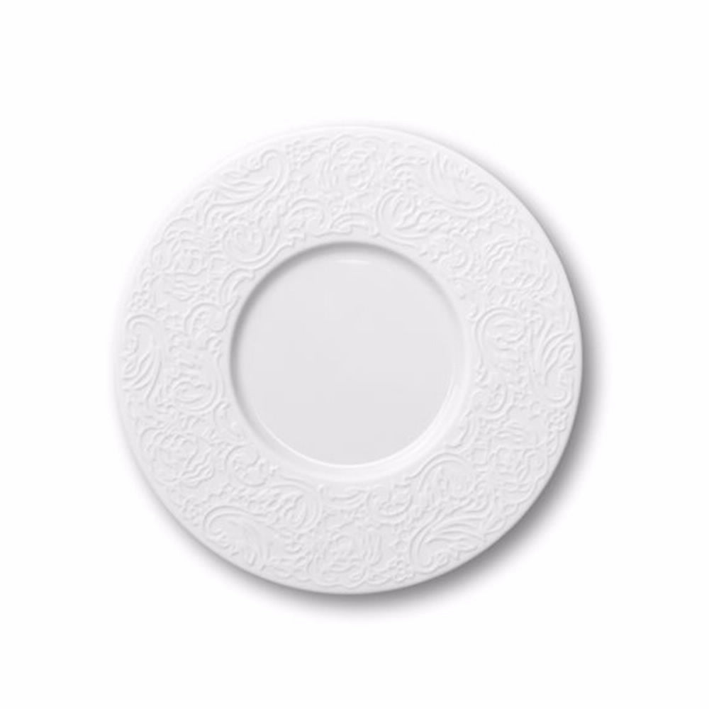 Degrenne L Couture Round Coffee Saucer White- 5"