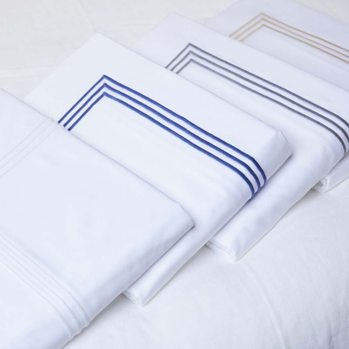 Gracious Home 3-Line Embroidered Duvet Cover