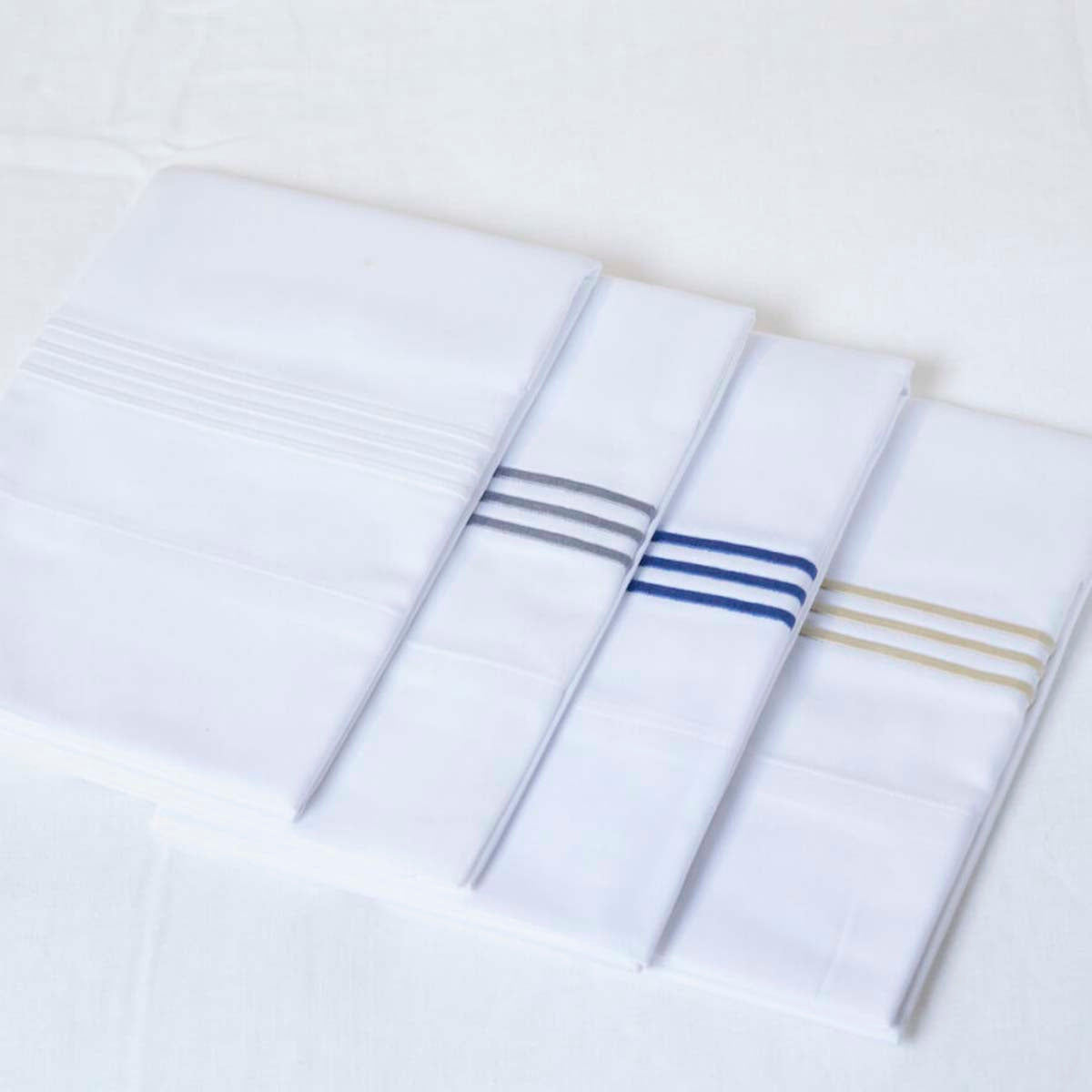 Gracious Home 3-Line Embroidered Flat Sheet