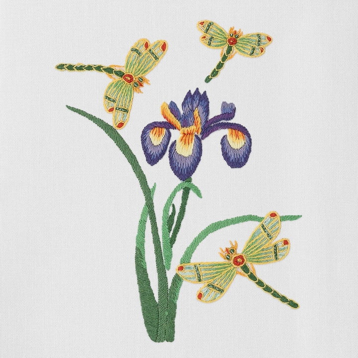 Henry Handwork Iris and Dragonfly Hand Towel
