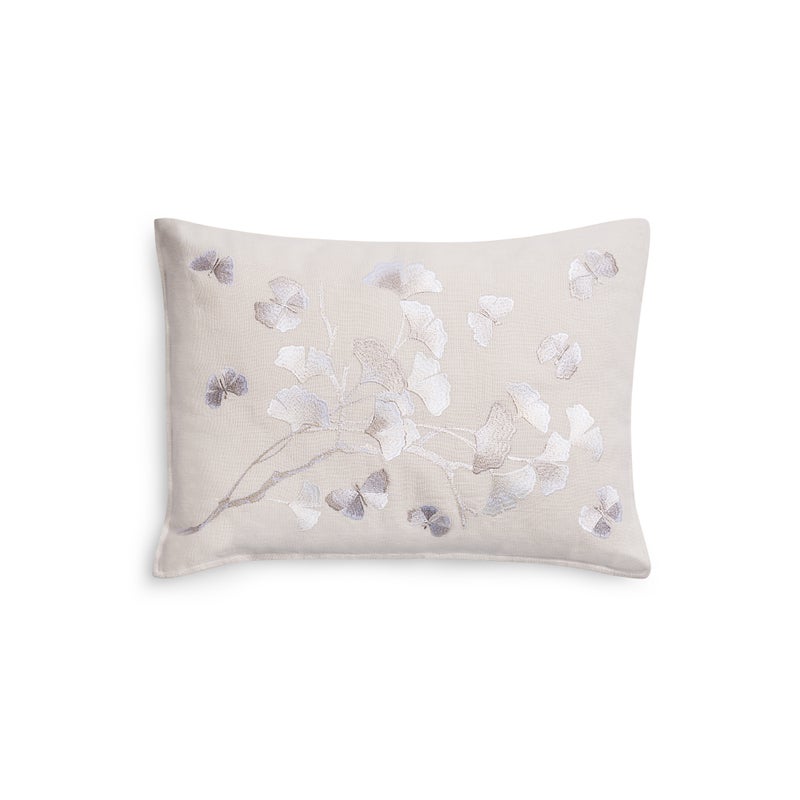 An image of Michael Aram Butterfly Gingko Ombre Embroidered Decorative Pillow