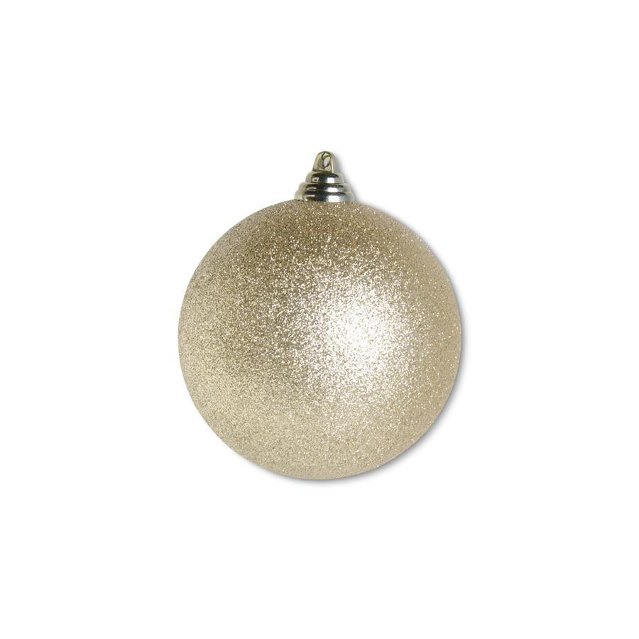 K & K  Glittered Shatterproof Round Ornament