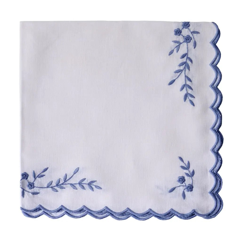 Deborah Rhodes French Garden Set of 4 Embroidered Napkins