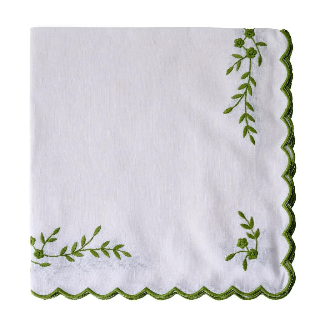 Deborah Rhodes French Garden Set of 4 Embroidered Napkins