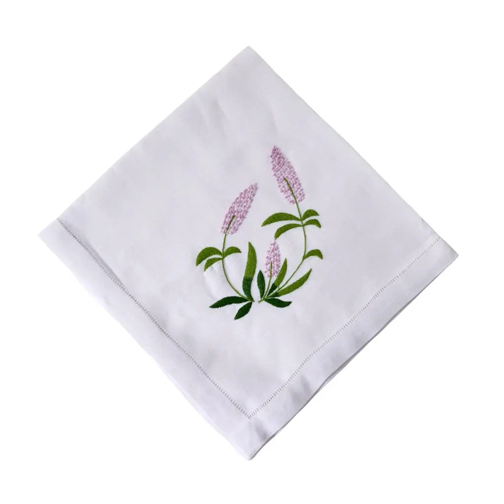 Deborah Rhodes Wildflower Set of 4 Embroidered Napkins