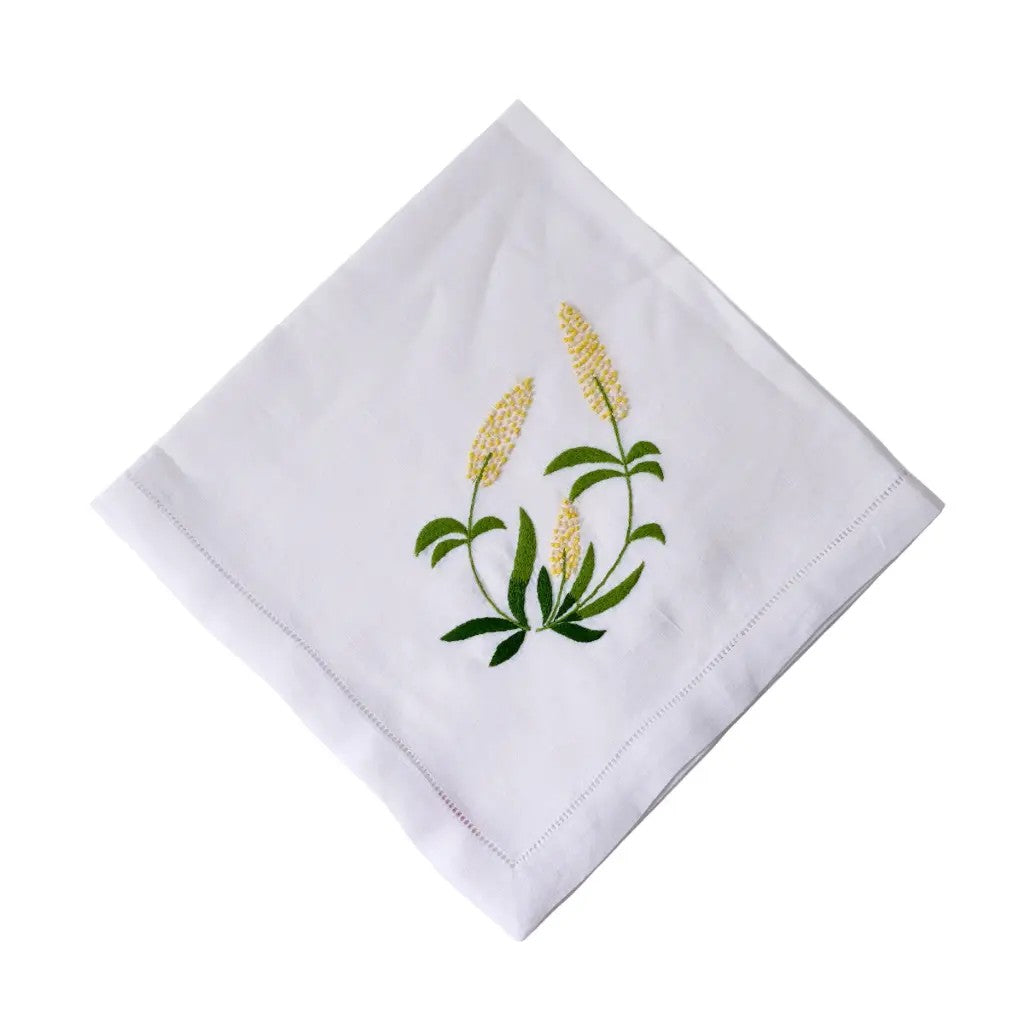 Deborah Rhodes Wildflower Set of 4 Embroidered Napkins