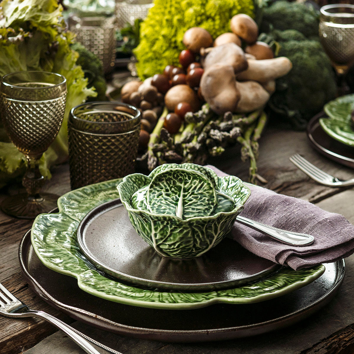 Bordallo Pinheiro Cabbage Dinner Plate