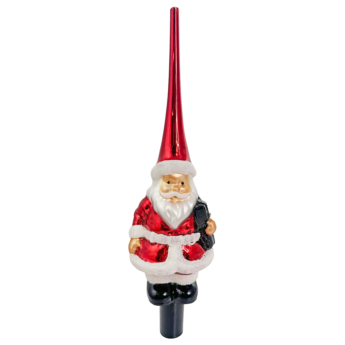 Shishi Glass Santa Treetop