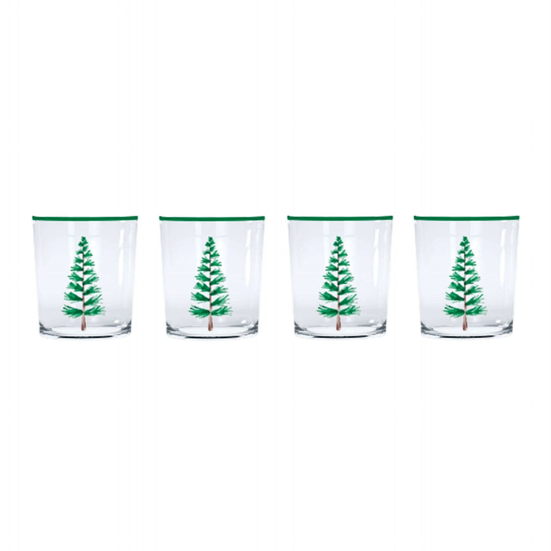 Mariposa Woodland Trees Suite of 4 Double Old Fashion Glasses