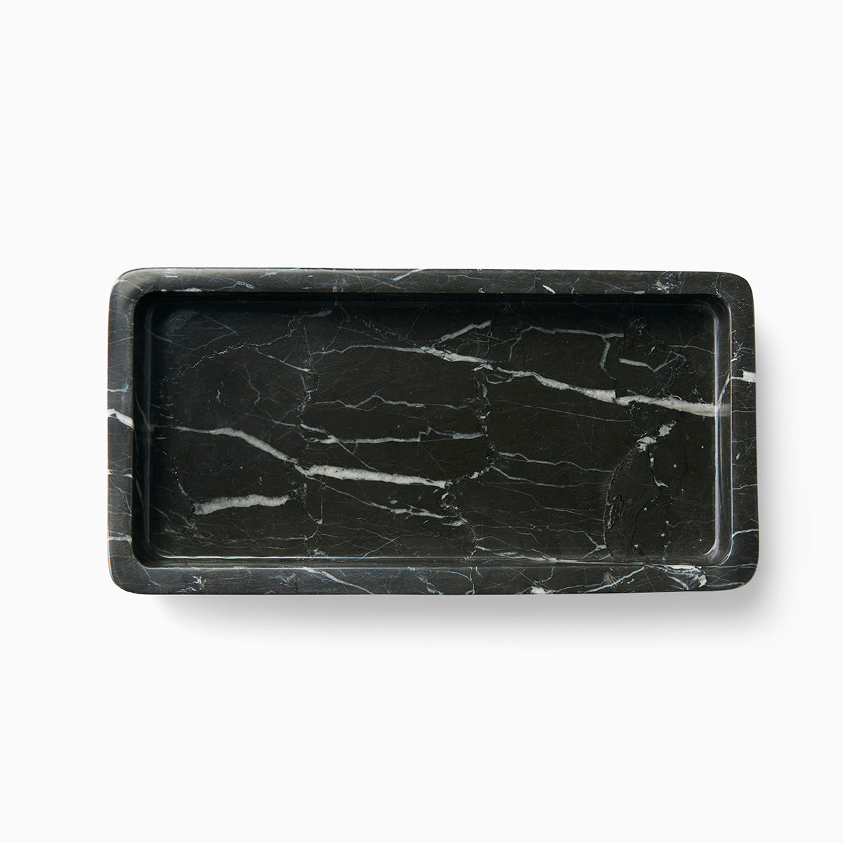 An image of Sferra Marquina Storage Tray - Black