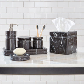 Sferra Marquina Tissue Holder - Black