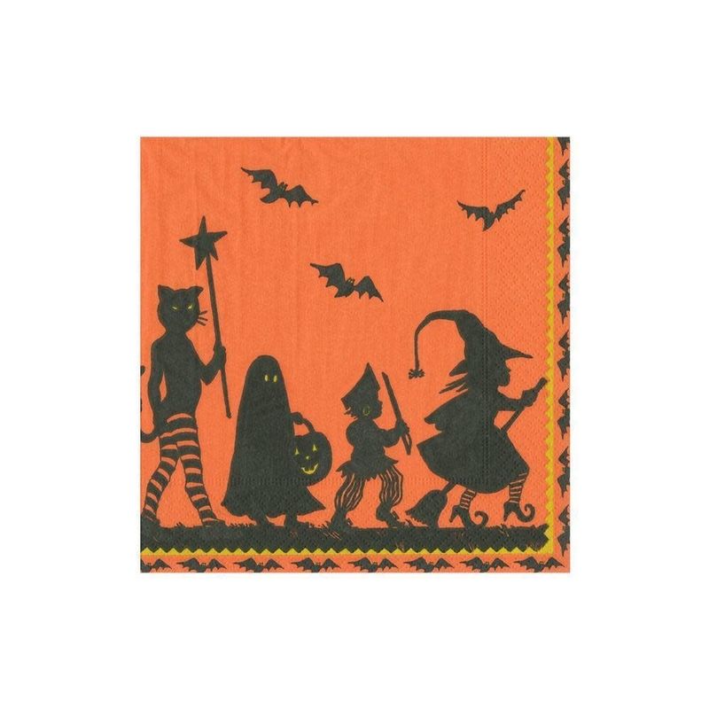 An image of Caspari Halloween Parade Cocktail Napkins