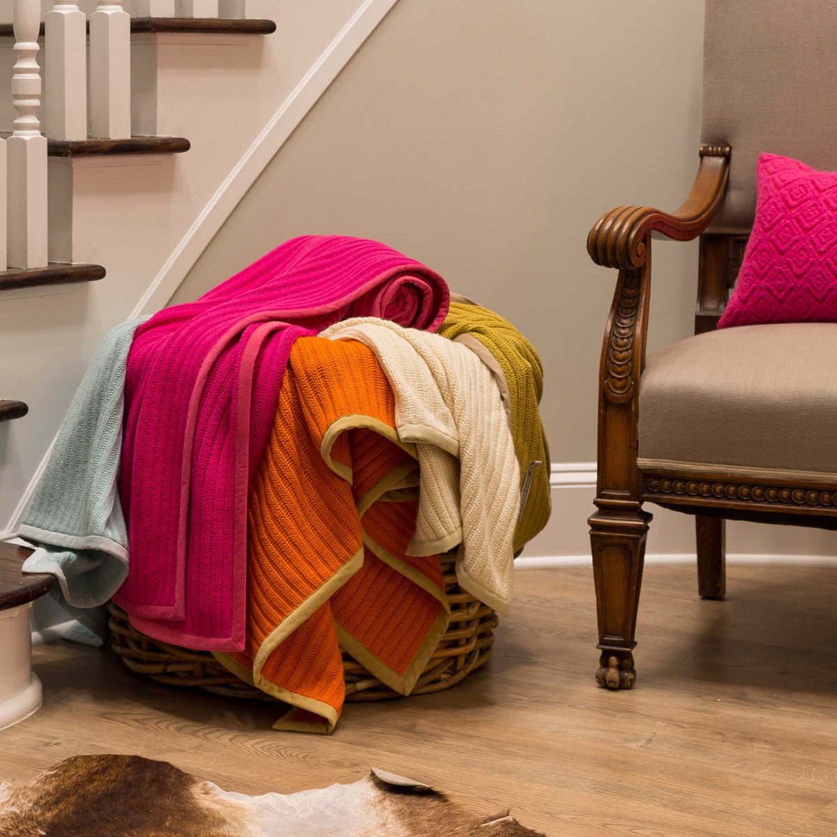 An image of Alicia Adams Rib 100% Alpaca Throw