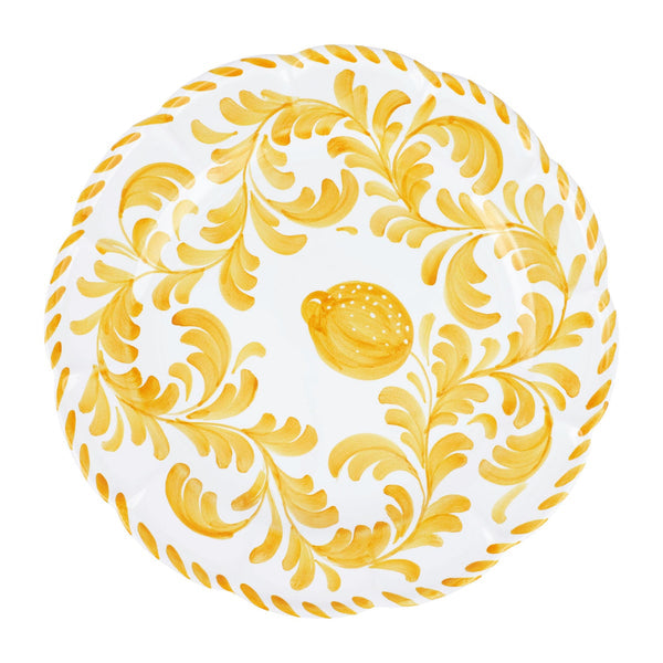 An image of Vietri Arezzo Round Platter - Yellow