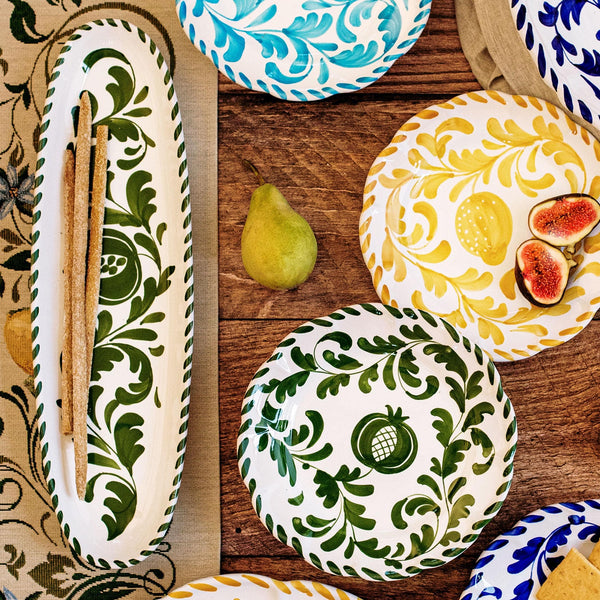 Vietri Arezzo Narrow Oval Platter - Green