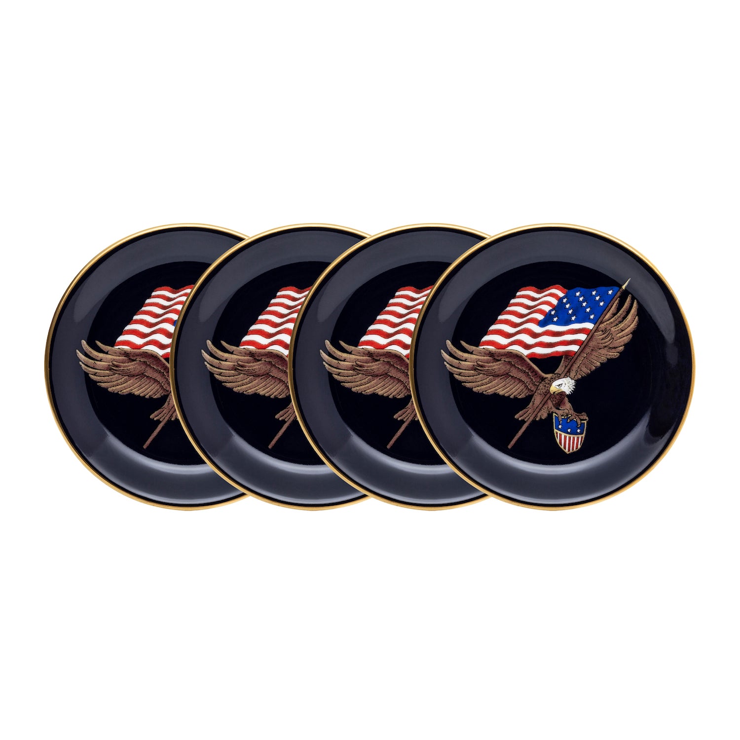 Halcyon Days  Set of 4 Star Spangled Banner Coaster