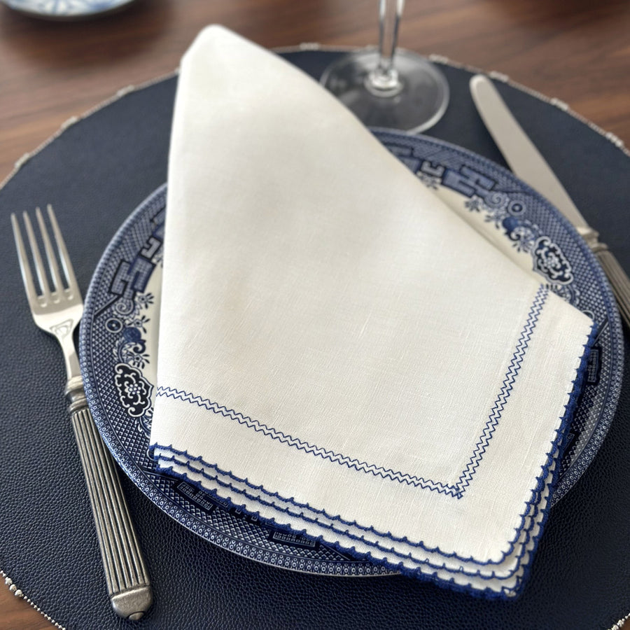 Bodrum Picot Set of 4 Dinner Napkin