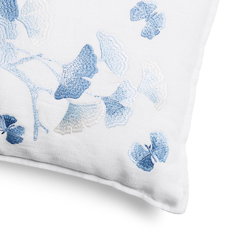 An image of Michael Aram Butterfly Gingko Ombre Embroidered Decorative Pillow