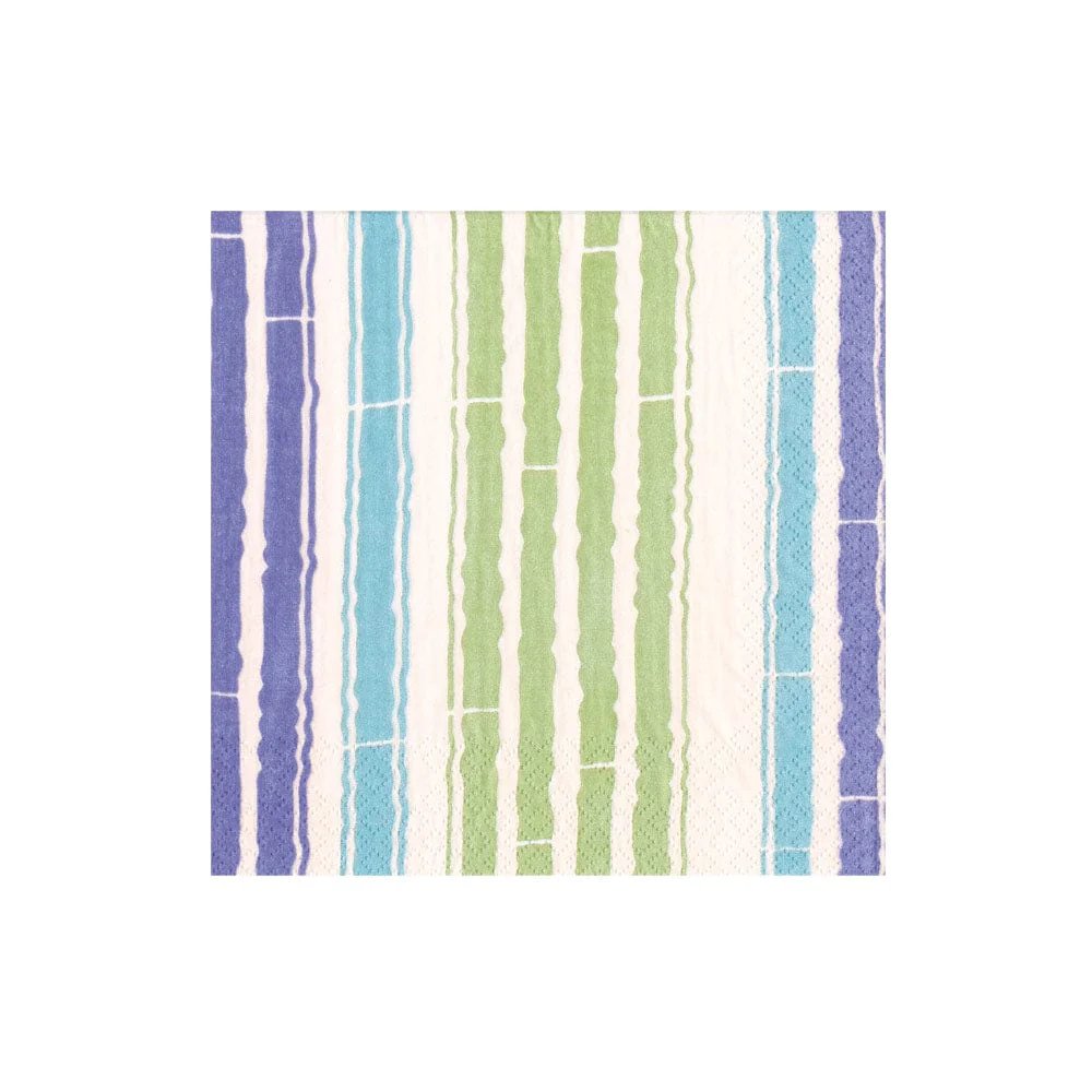 An image of Caspari Bamboo Stripe Cocktail Napkins