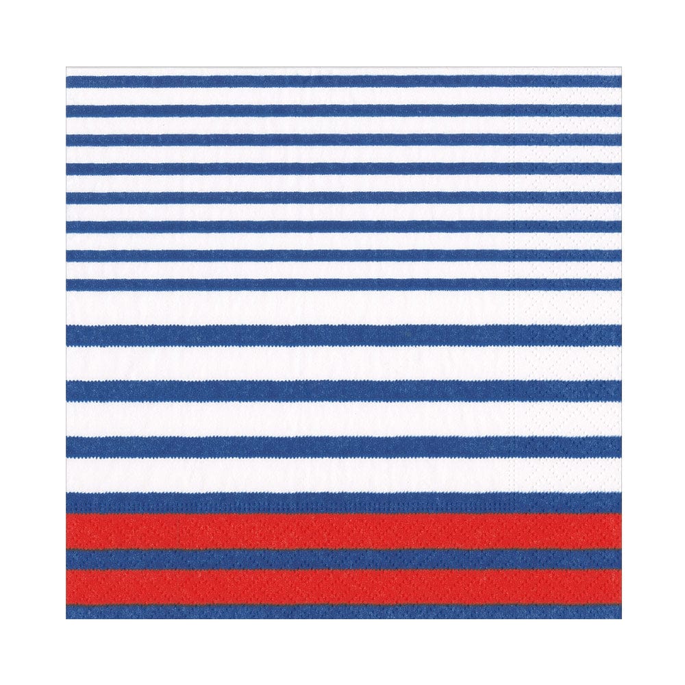 An image of Caspari Breton Stripe Luncheon Napkins