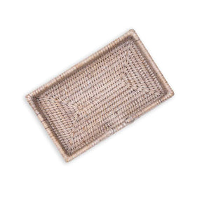Caspari Rattan Guest Towels Holder