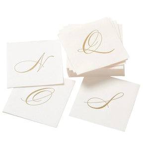 Caspari Monogram Cocktail Napkins