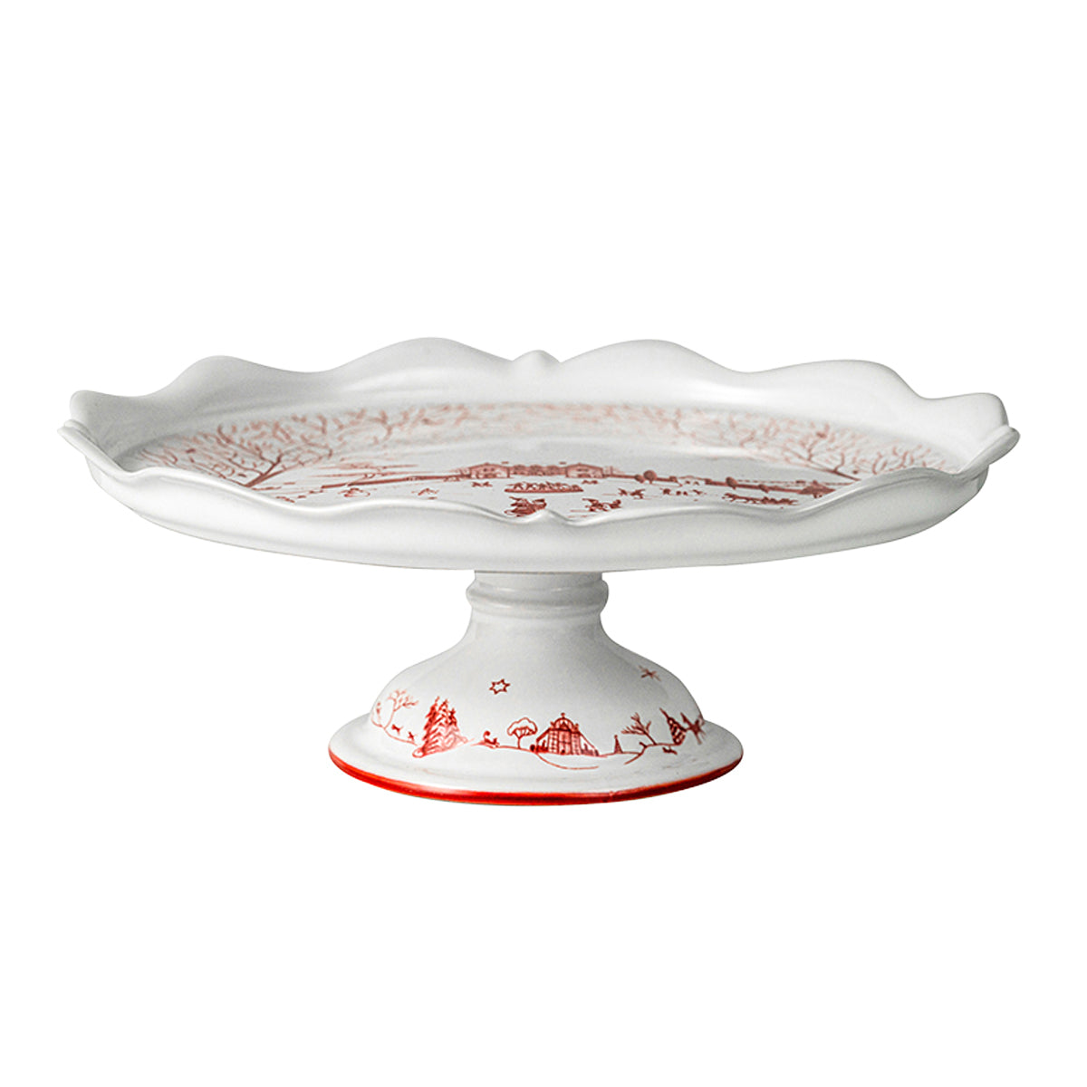 Juliska Country Estate Winter Frolic Cake Stand - Ruby