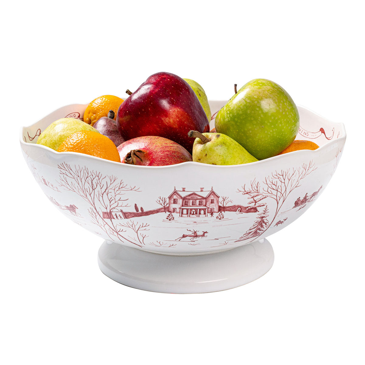 Juliska Country Estate Winter Frolic 13" Centerpiece Bowl - Ruby