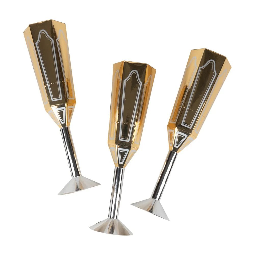 Caspari Sparkling Flutes Crackers