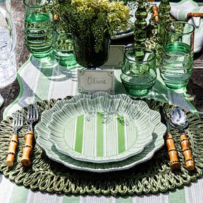 Juliska Cabana Stripe Melamine Dinner Plate Set of 4
