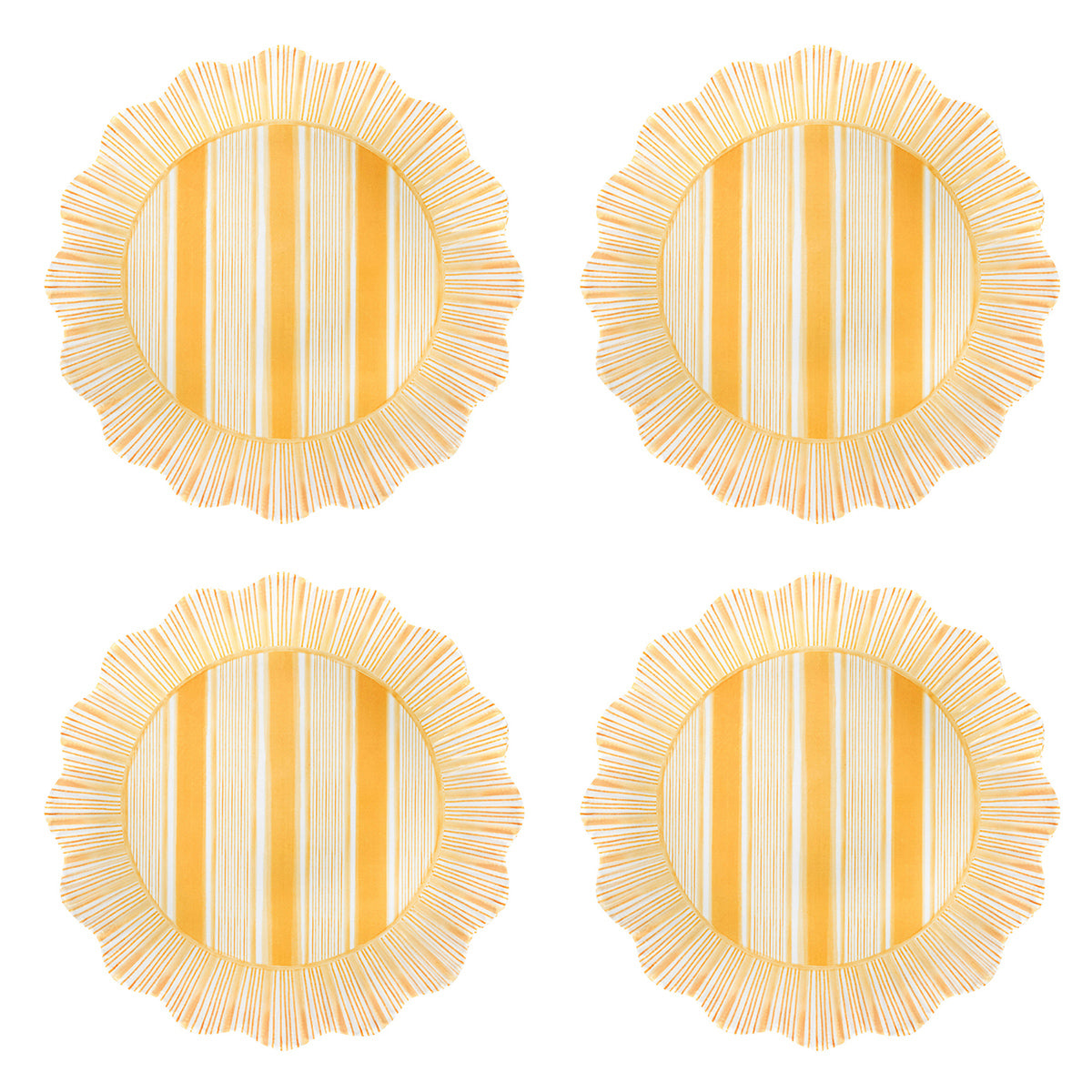 An image of Juliska Cabana Stripe Melamine Dessert / Salad Plate Set of 4