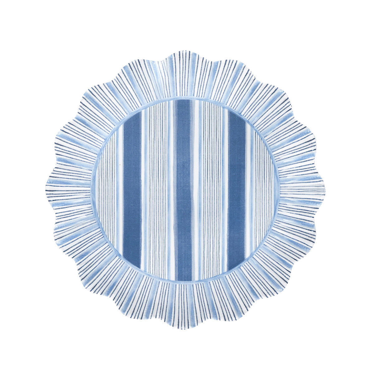 An image of Juliska Cabana Stripe Melamine Dessert / Salad Plate Set of 4