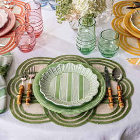 Juliska Cabana Stripe Melamine Dessert / Salad Plate Set of 4