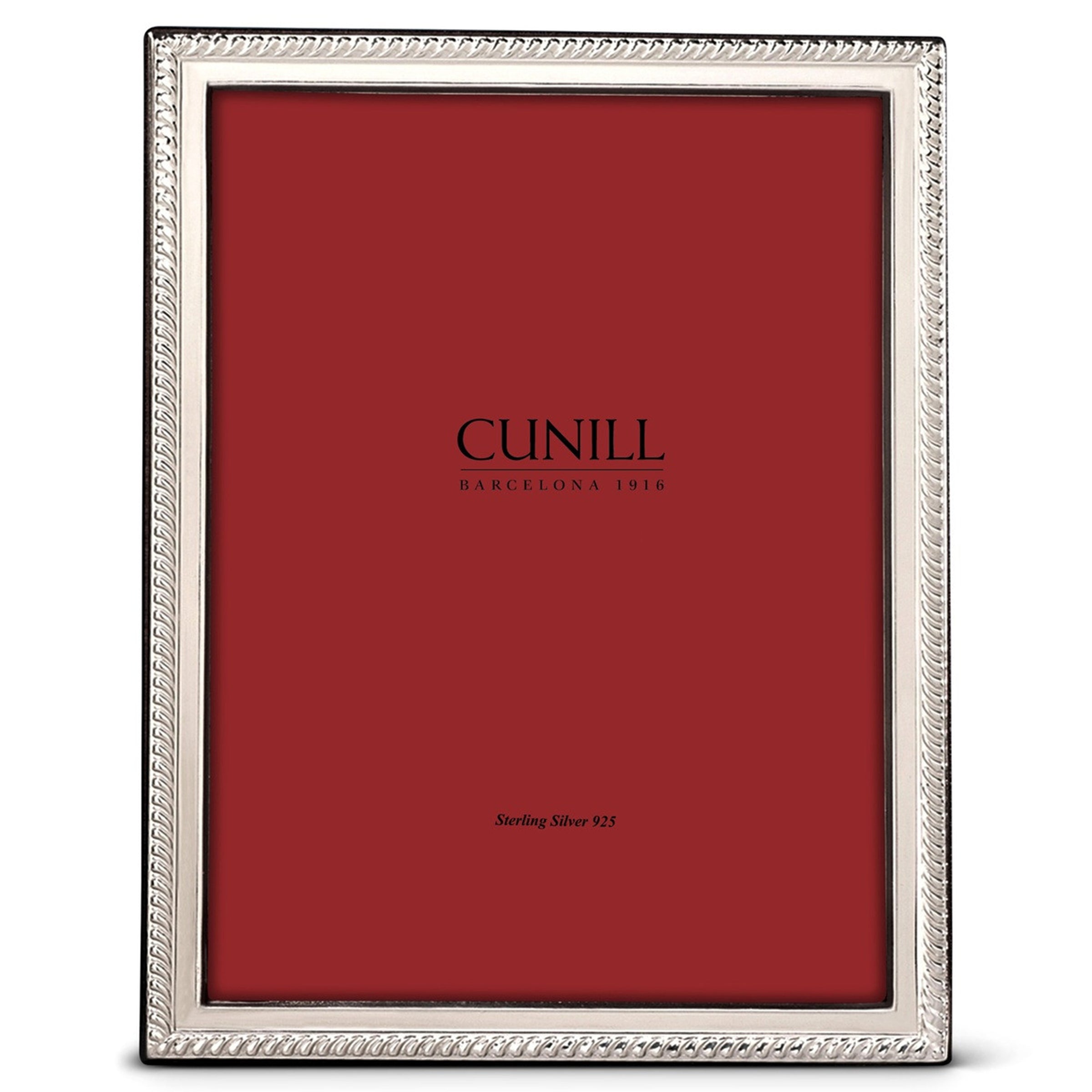 Cunill Rope Slim Non-Tarnish Sterling Silver Picture Frame