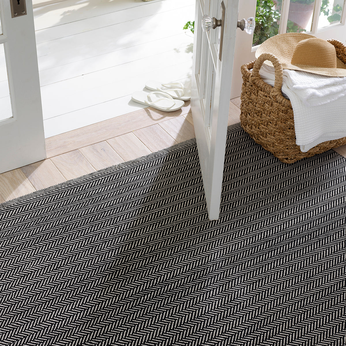 An image of Dash & Albert Herringbone Indoor/Outdoor Rug