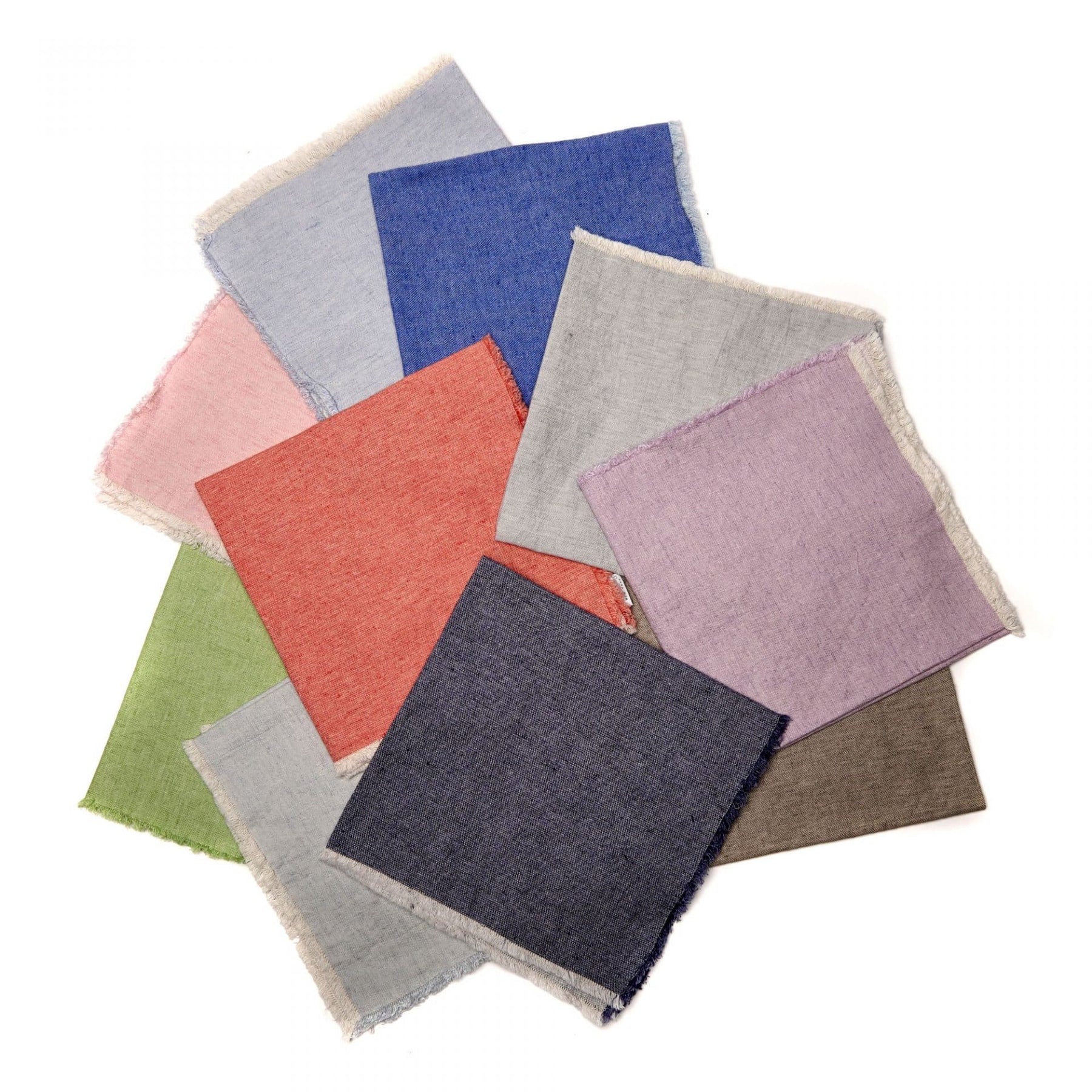 An image of Deborah Rhodes Washed Fringe Napkin - Set of 4