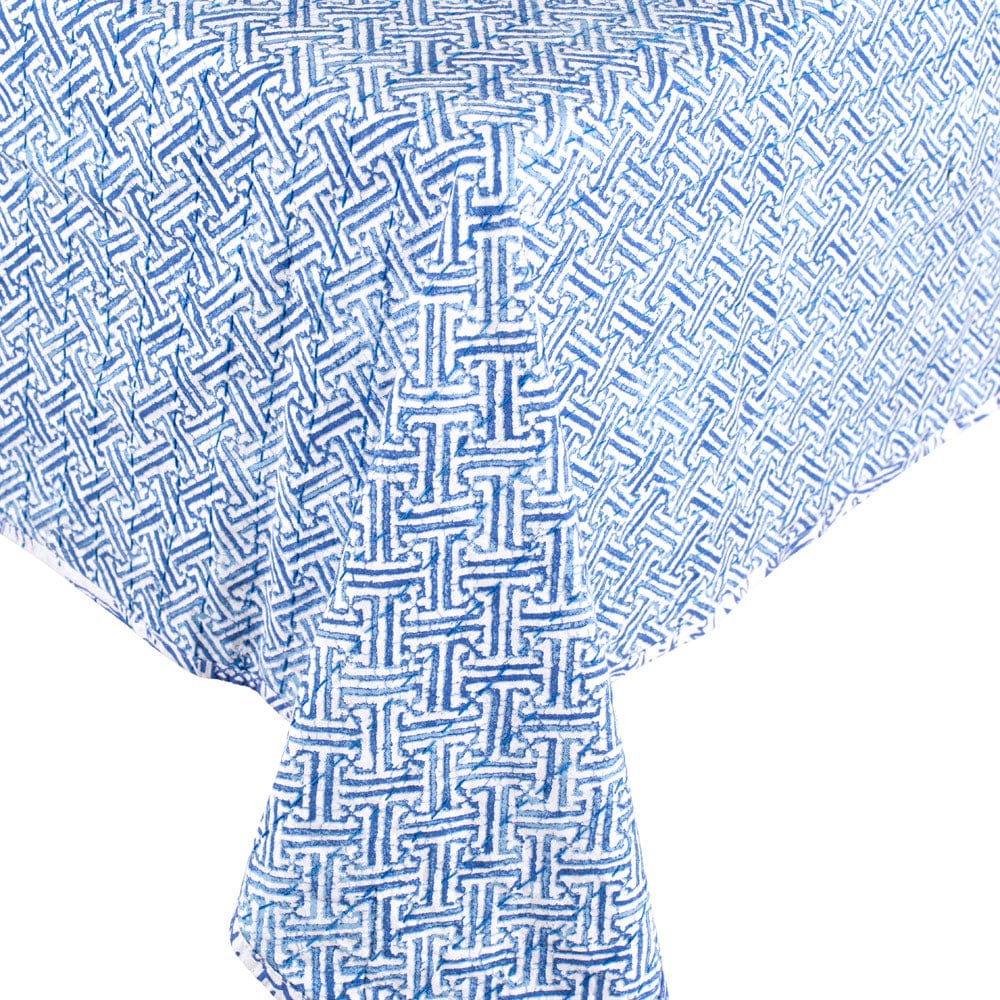 Caspari Pagoda Toile Reversible Kantha Table Cover