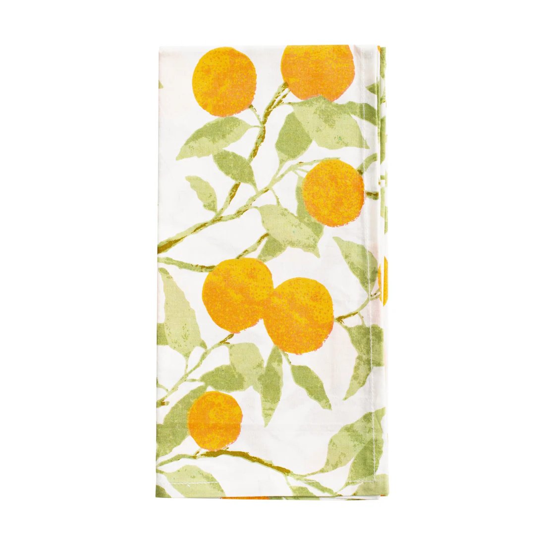 An image of Caspari Orange Grove Fabc Cotton Napkins-Set Of 4
