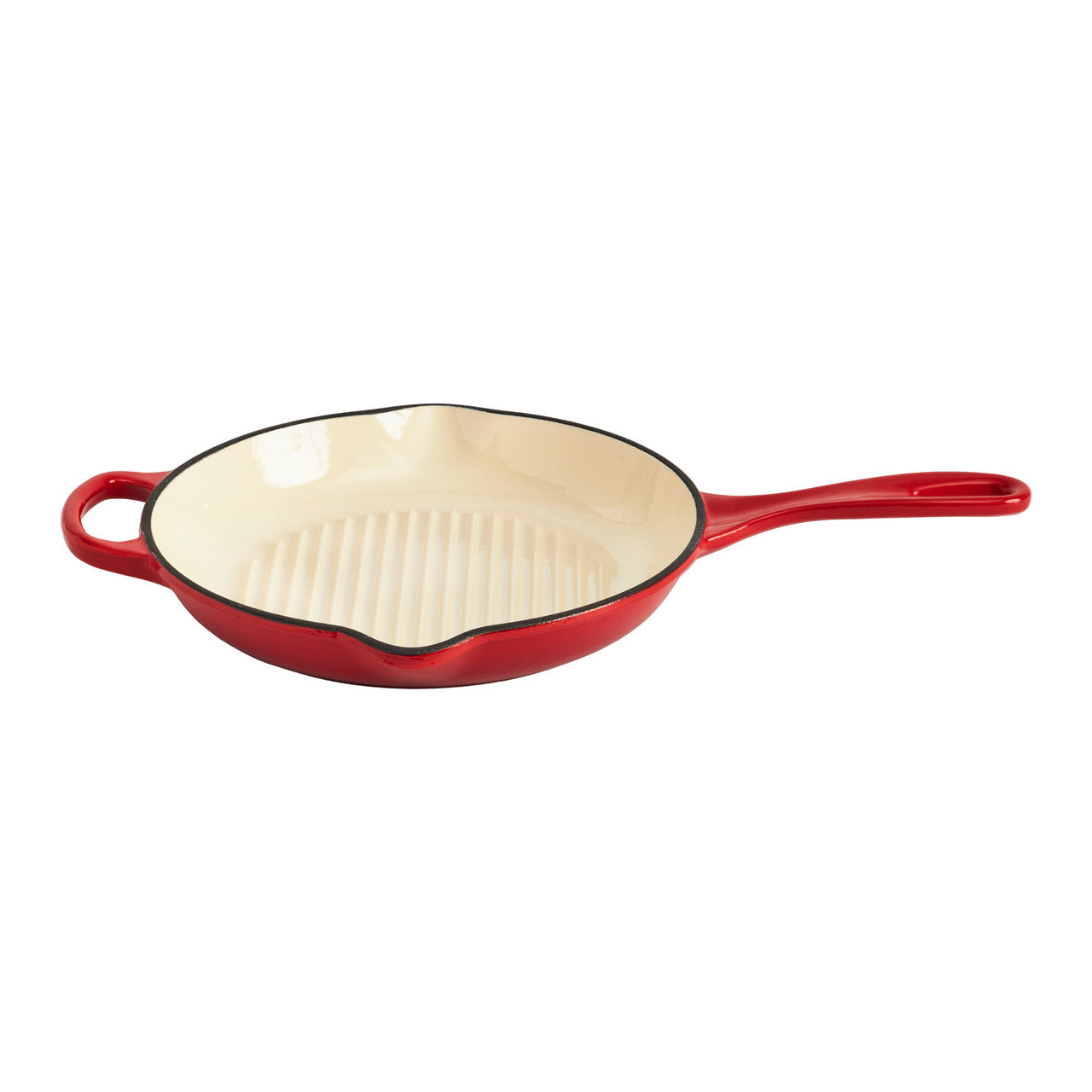 An image of Enameled Cast Iron Grill Pan