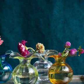 Vietri Hibiscus Glass Bud Vase