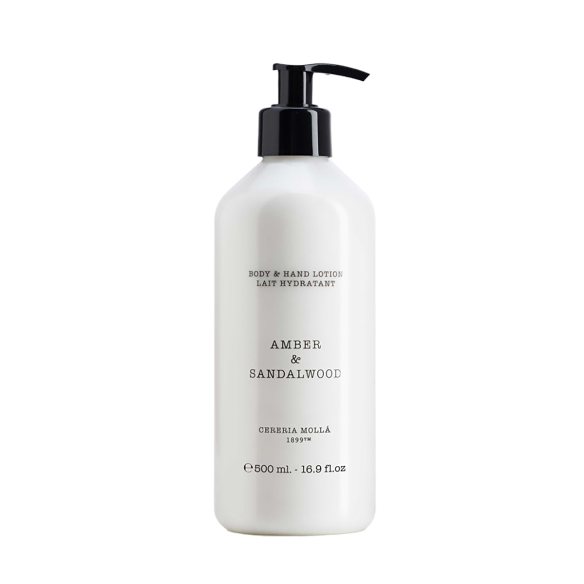 Cereria Molla Amber and Sandalwood Hand & Body Lotion 16.9 fl oz / 500ml