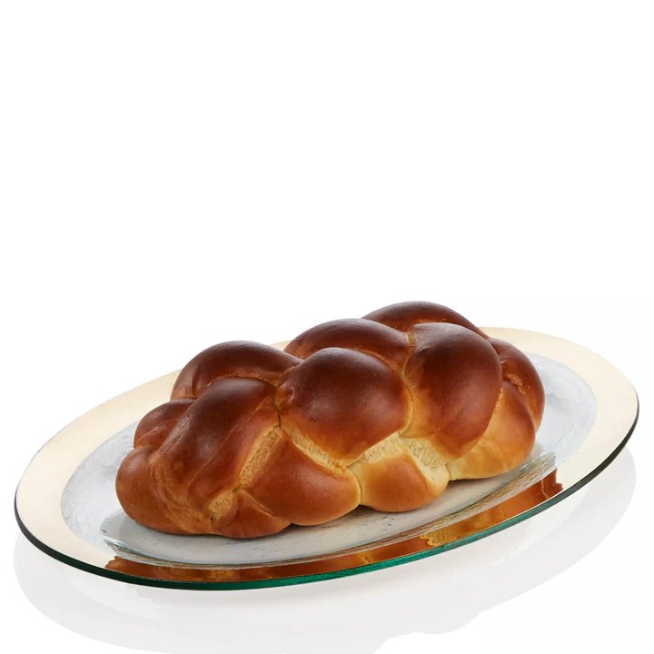 Annieglass Judaica Challah Oval Platter