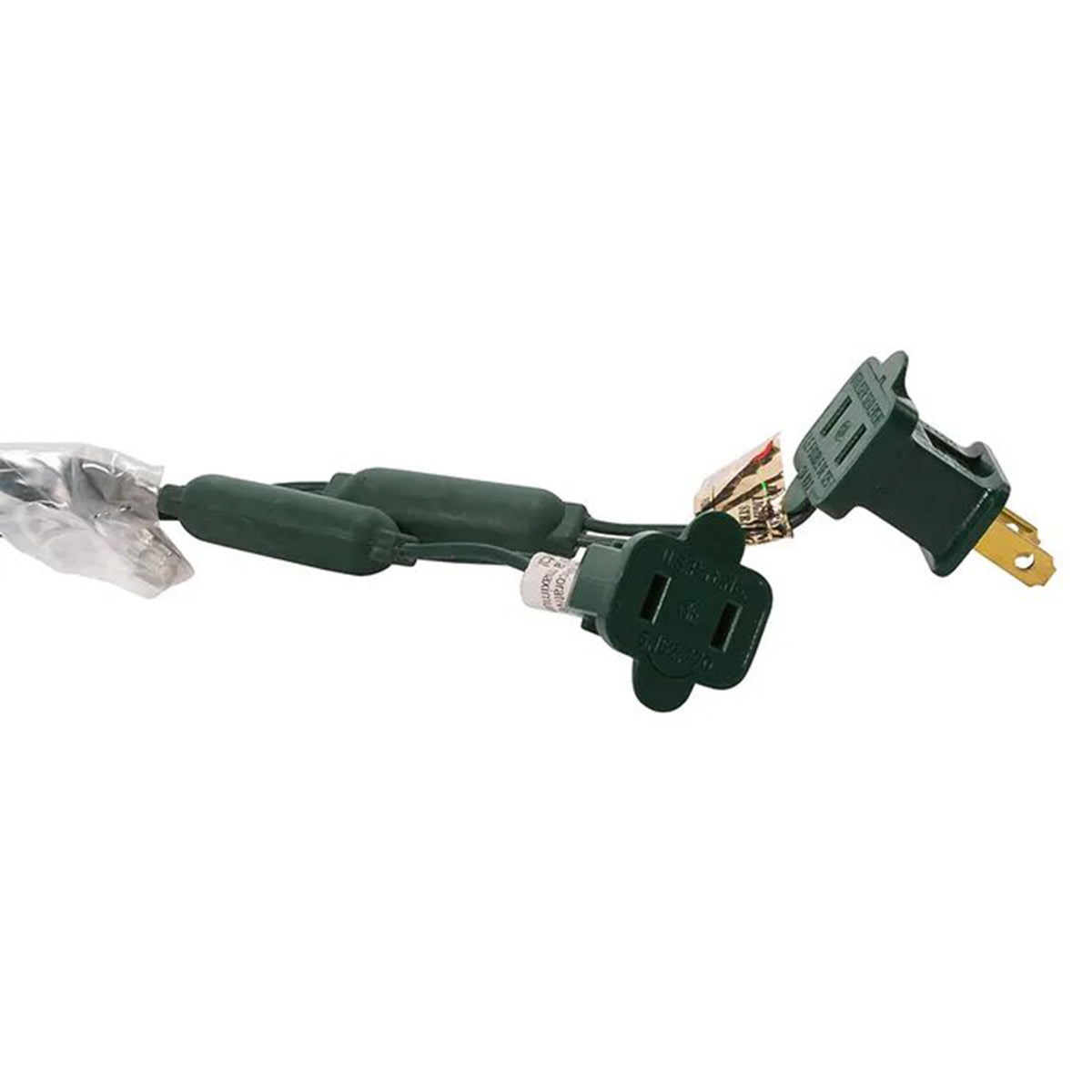 An image of Kurt Adler 50-Light Twinkly LED Green Wire Light Set
